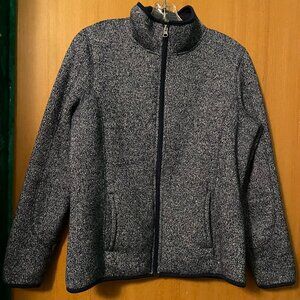 4/$20 | George Blue Fuzzy Zip Sweater